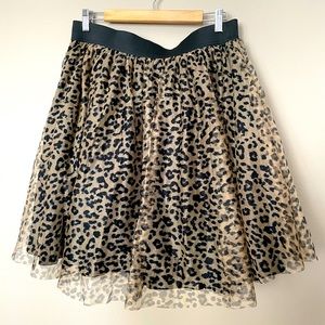 Rockabilly leopard circle skirt
